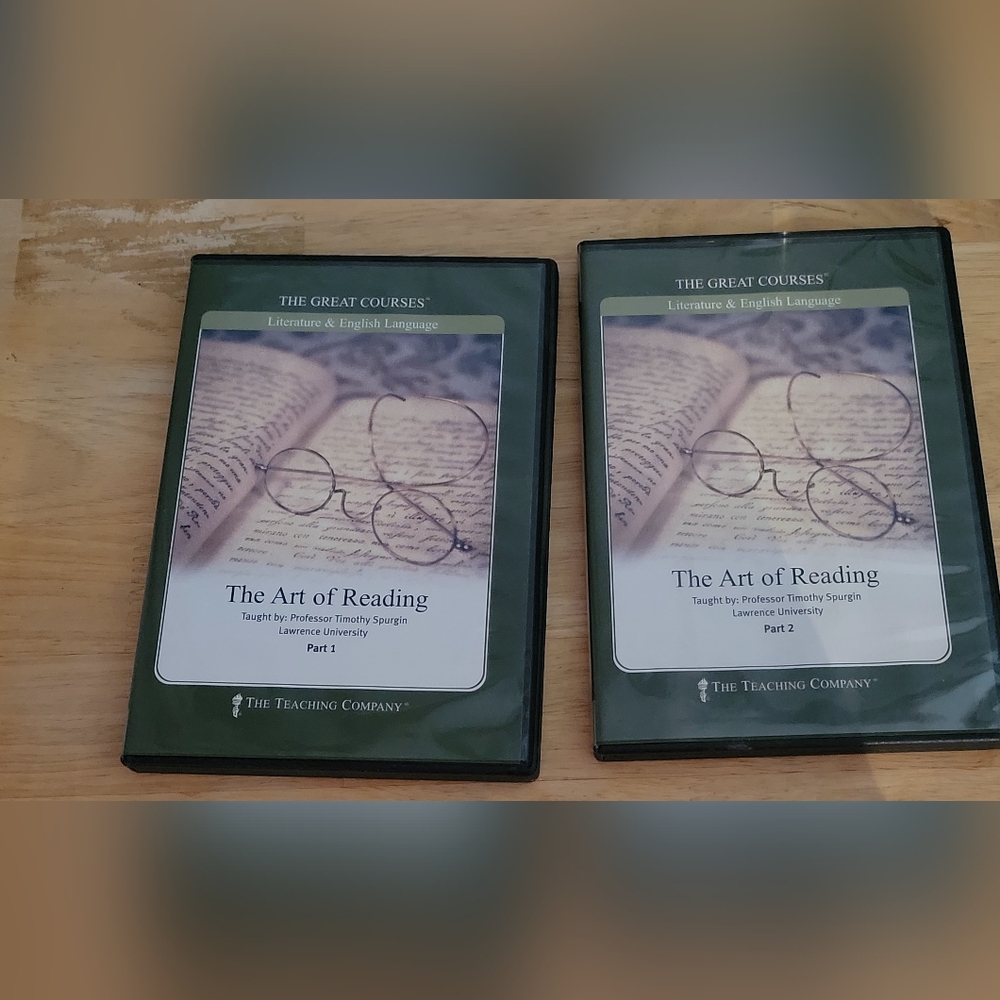 The Great Courses The Art of Reading DVDs Parts 1-2 Complete, no guidebook incl